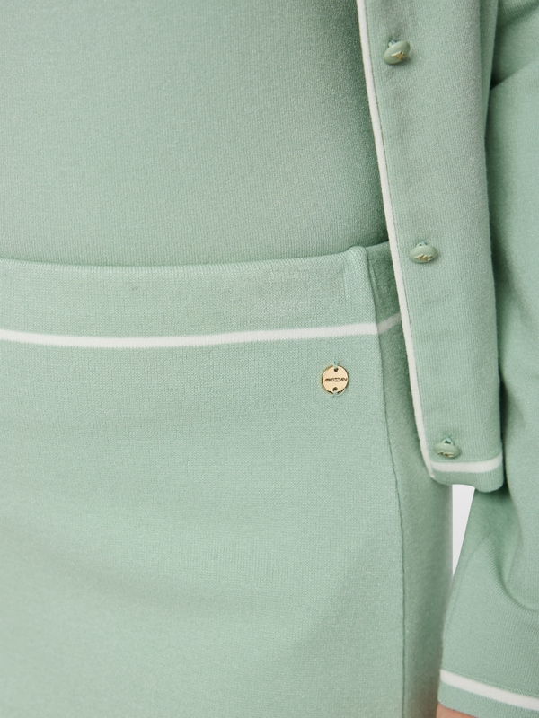 “Knitted in Germany” calf-length skirt