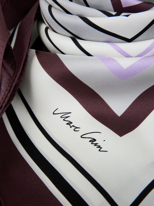 Silk scarf with a graphic design