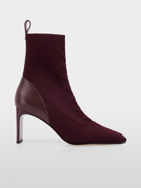 Ankle boots with knitted upper