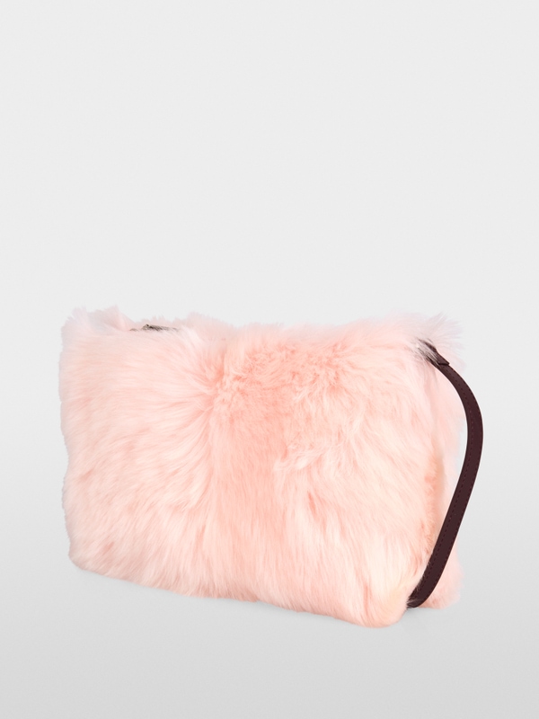 Shearling shoulder bag