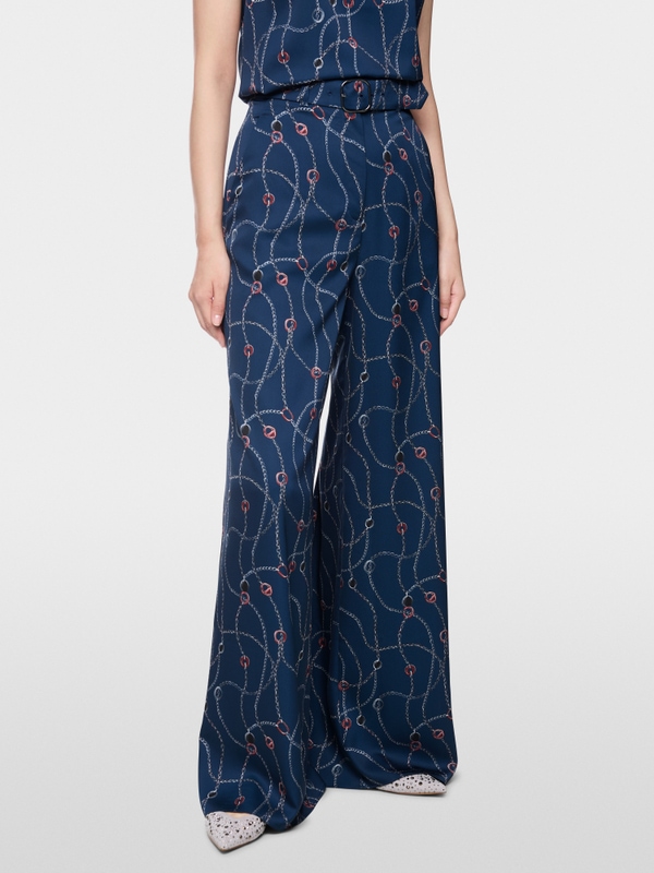 WAUKEE trousers with chain print