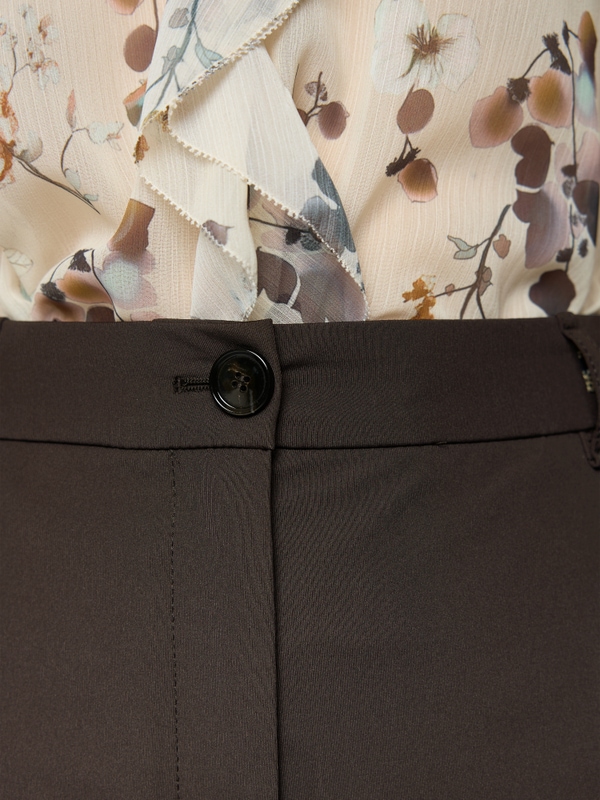 FAQUS feminine fit fabric trousers
