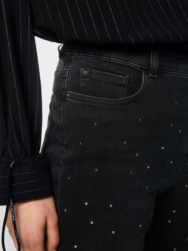 WIGAN wide fit jeans with studs