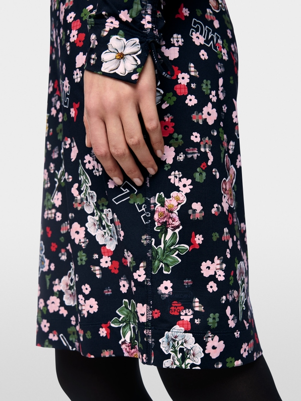 Robe à col roulé avec imprimé intégral