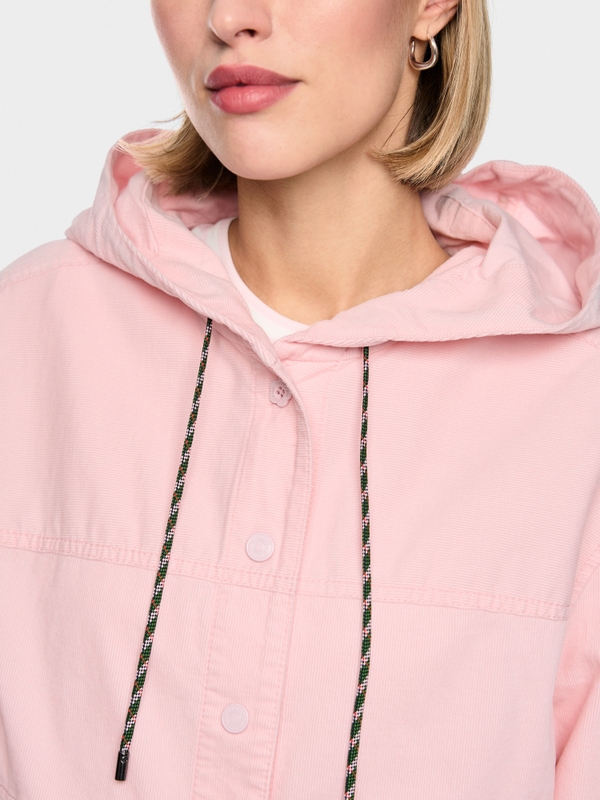 Corduroy jacket with hood