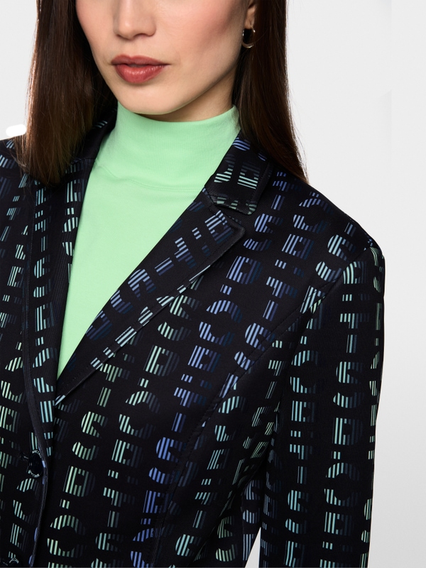 Blazer en jersey imprimé