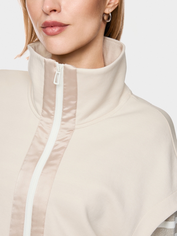 Gilet en mélange de coton à col camionneur