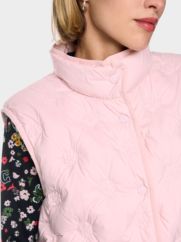 Reversible teddy gilet with quilting