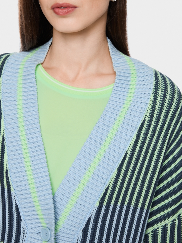 ‘Knitted in Germany’ striped cardigan