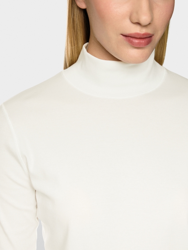 Basic shirt with stand-up collar