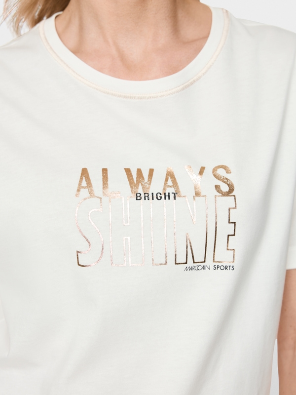 Organic cotton shirt with shimmer print