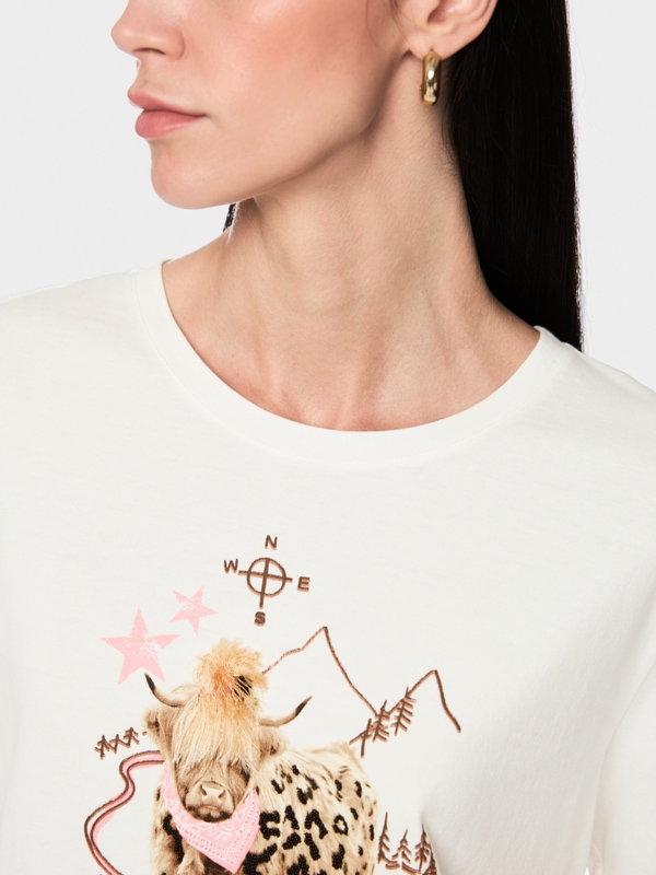 Printed cotton T-shirt