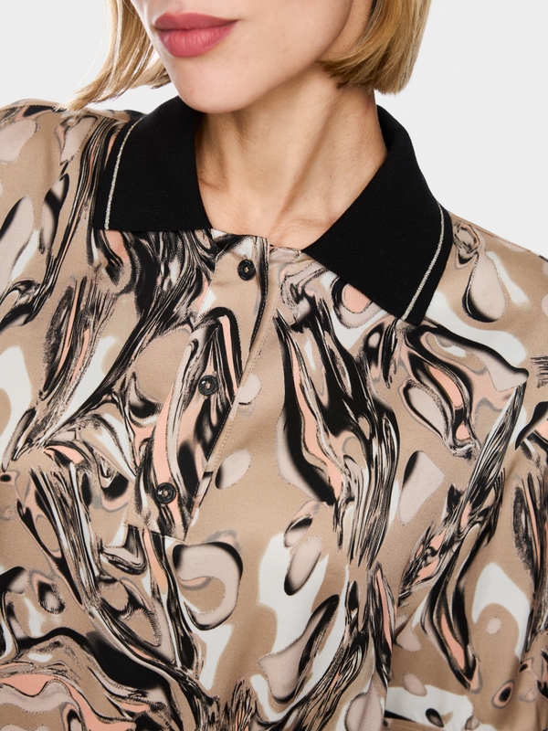 Blouse en viscose avec imprimé fluide Magma