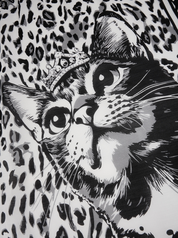 Printed cotton-silk scarf