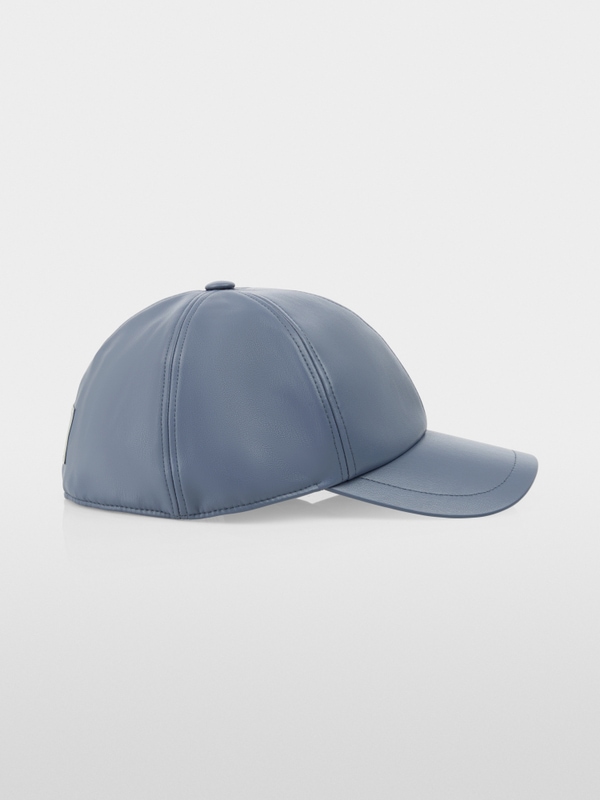 Faux leather beanie