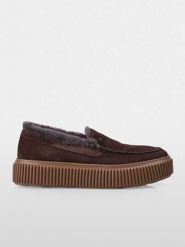 Mocassins en cuir velours d'agneau