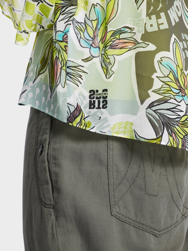 Raglanbluse aus Viskosecrêpe | marc-cain.com/de