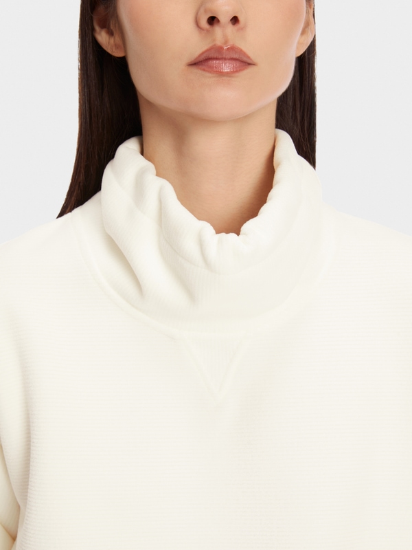 Oversized Sweatshirt mit Querrippen