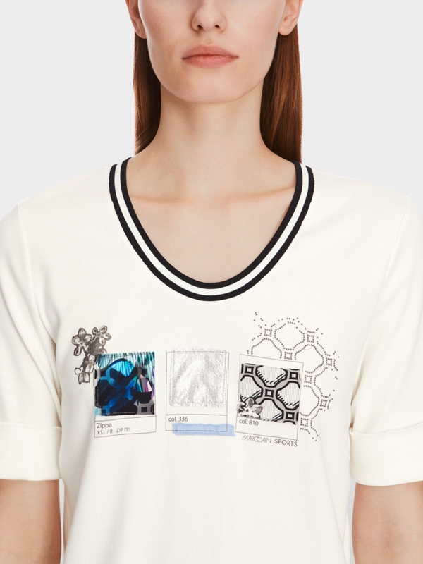 Cotton rib T-shirt