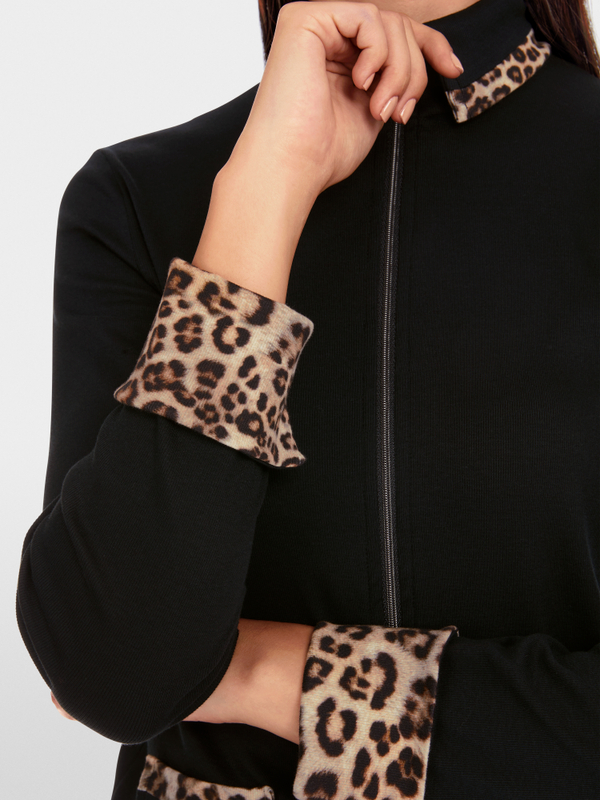 Veste zippée en coton côtelé