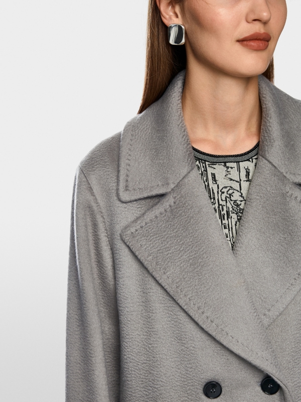Double-breasted wool coat