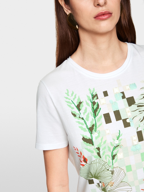 Baumwollshirt mit floralem Print