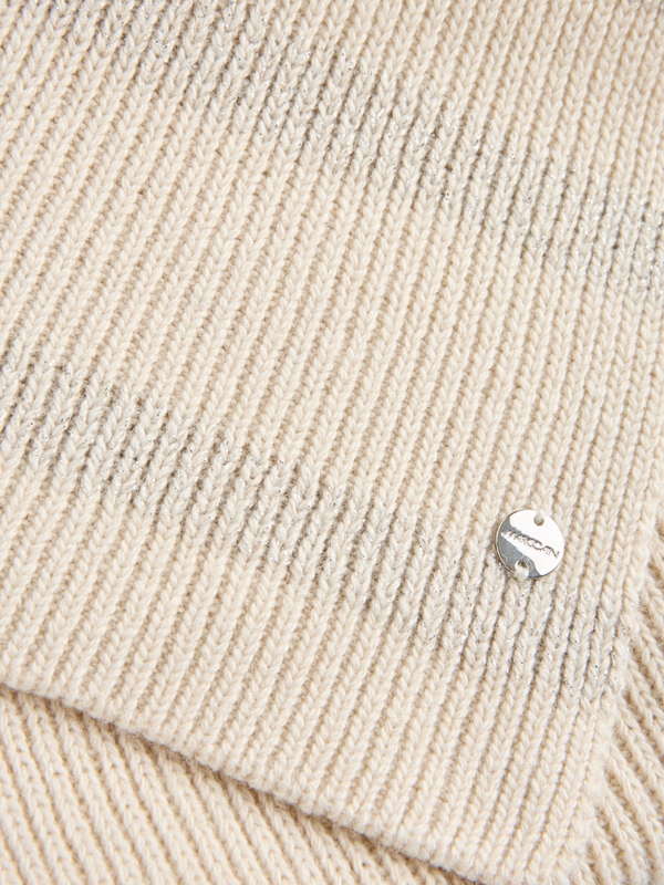 Scarf with stripes and lurex threads