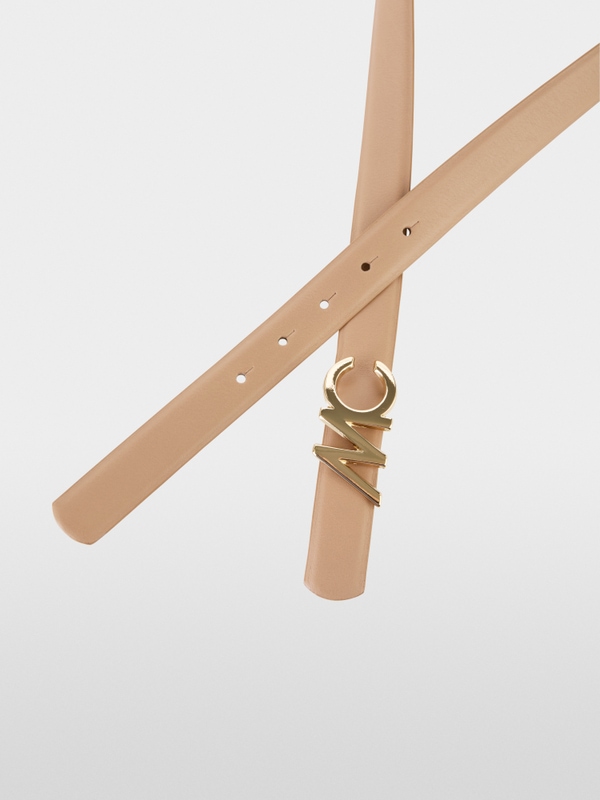 Ceinture fine en cuir de vachette