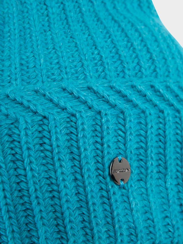 Bonnet en laine mélangée à grosses mailles