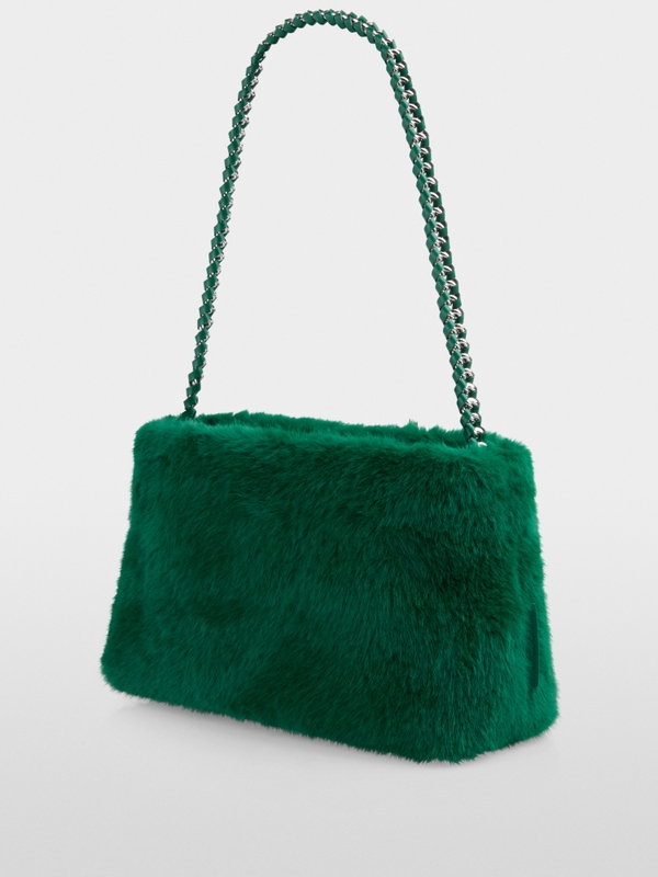 Sac à bandoulière en fausse fourrure