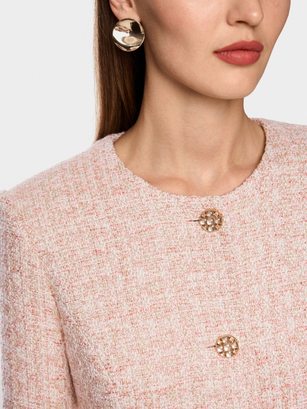 Schimmernde Bouclé Jacke