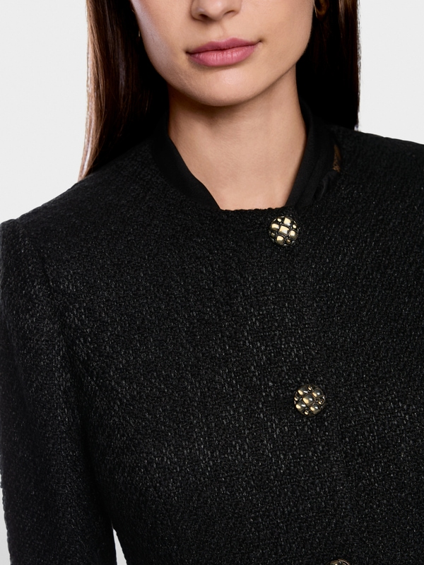 Schimmernde Bouclé Jacke