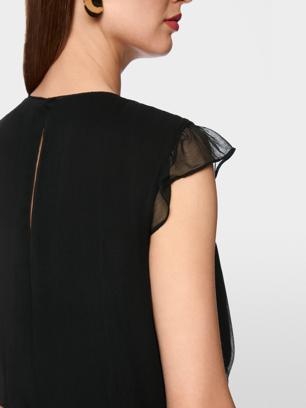 Top van delicate viscosecrêpe