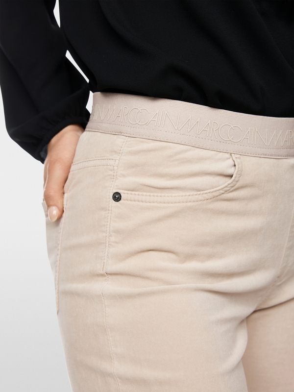 SIENA slim fit velvet pull-on trousers