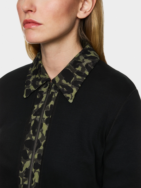 Veste en jersey avec détails imprimés cubes