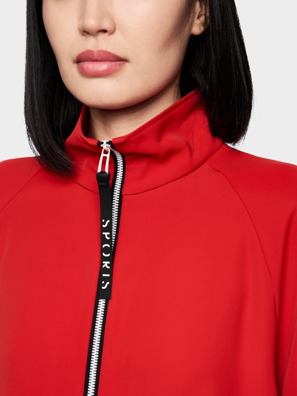 Blouse shirt with zip and drawstring