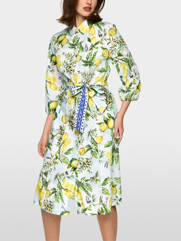 Midi cotton print dress