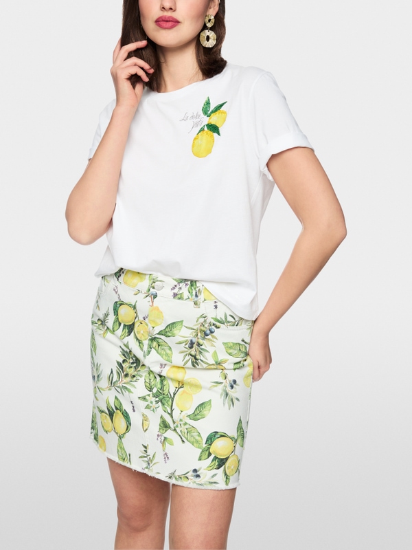 Cotton shirt with lemons