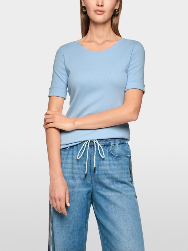 Schmal geschnittenes T-Shirt mit 3/4-Arm