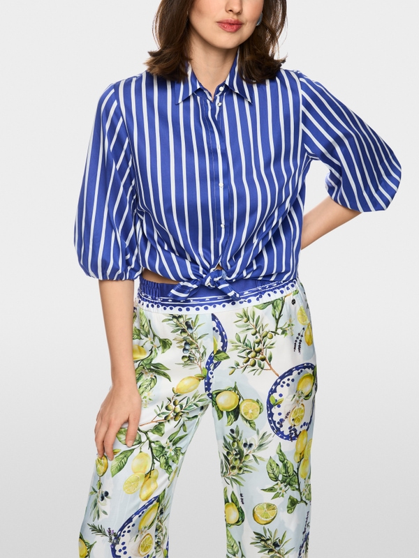 Striped cotton shirt blouse