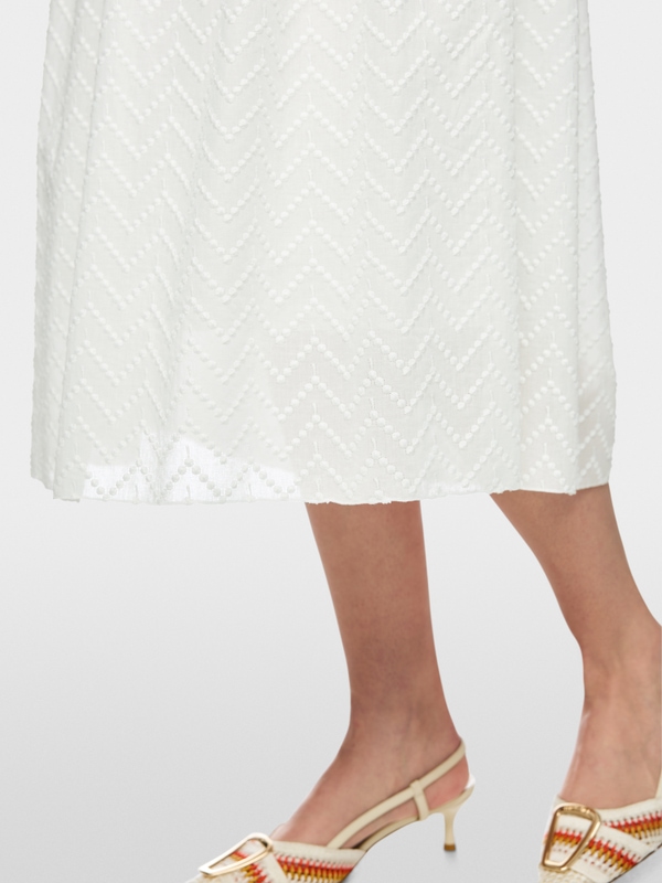 Pleated skirt in cotton blend
