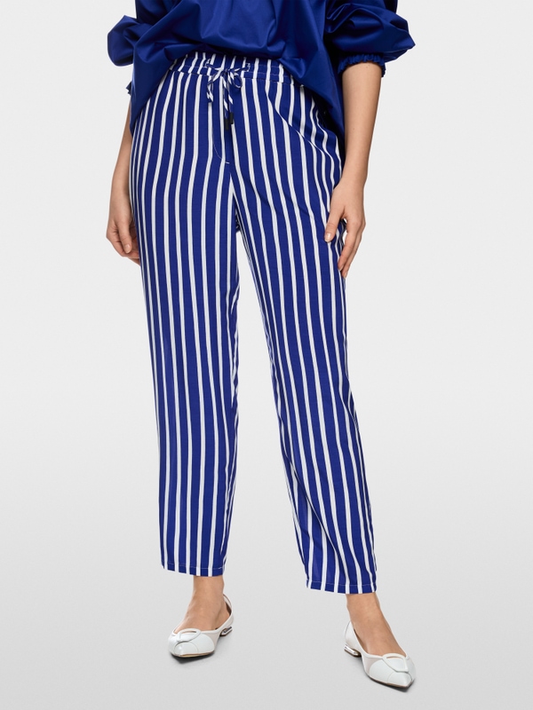 RHODOS striped pull-on trousers