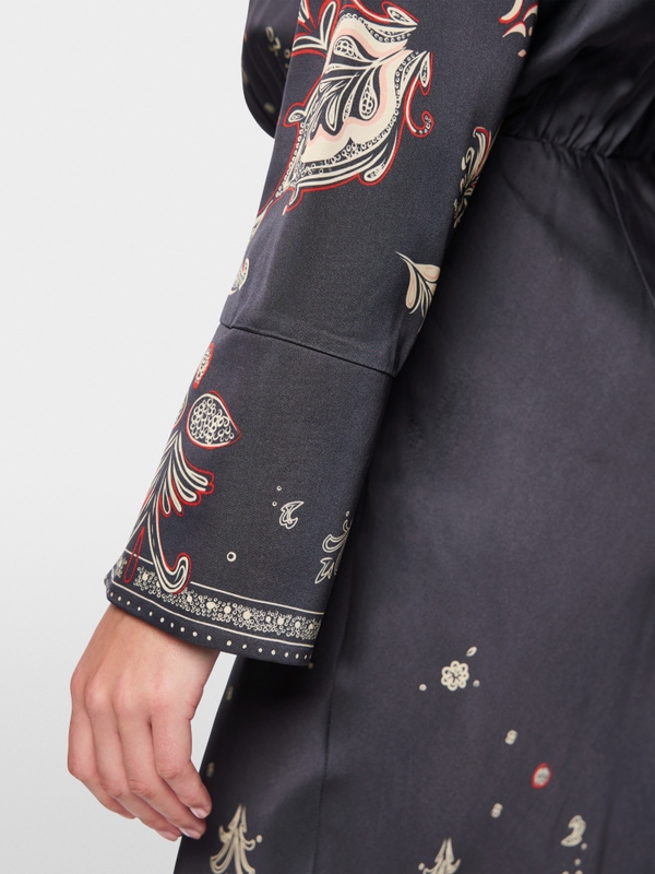 Robe longue en viscose à imprimé cachemire