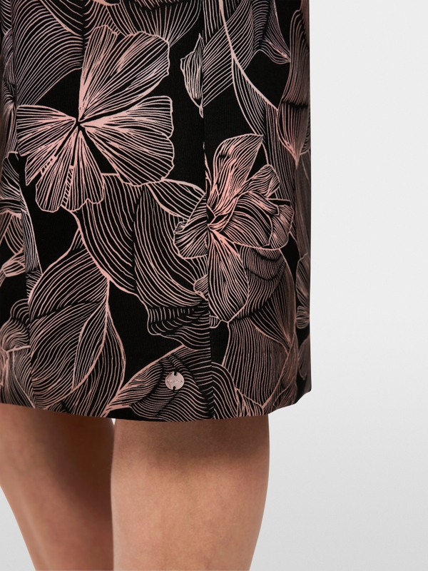 Elegant cocktail dress with floral print