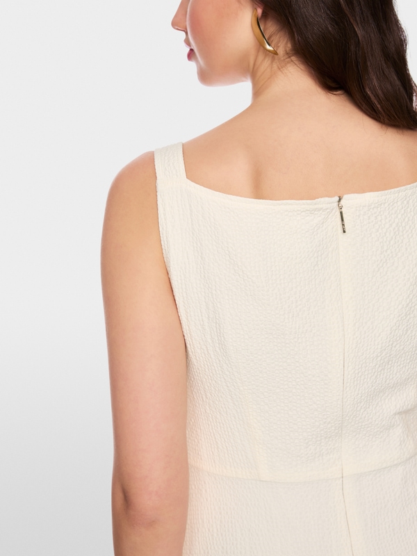 Strappy dress with textured pattern