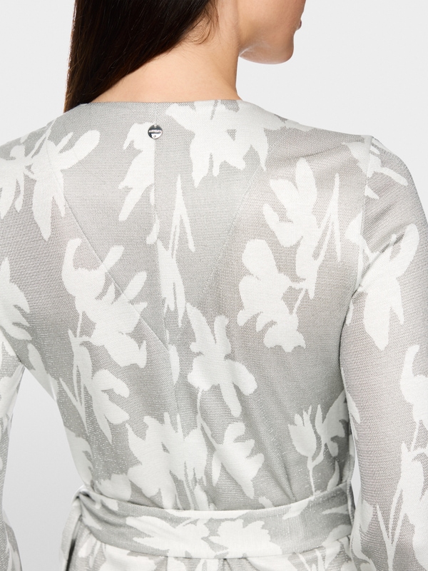 Long-sleeved wrap dress