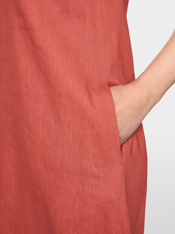 Linen-viscose blend dress