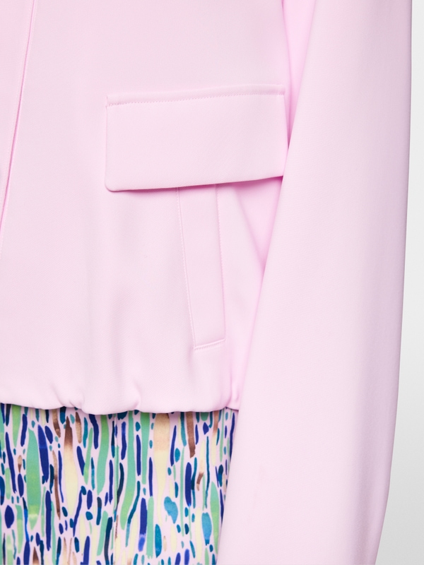 Jacket with small stand-up collar