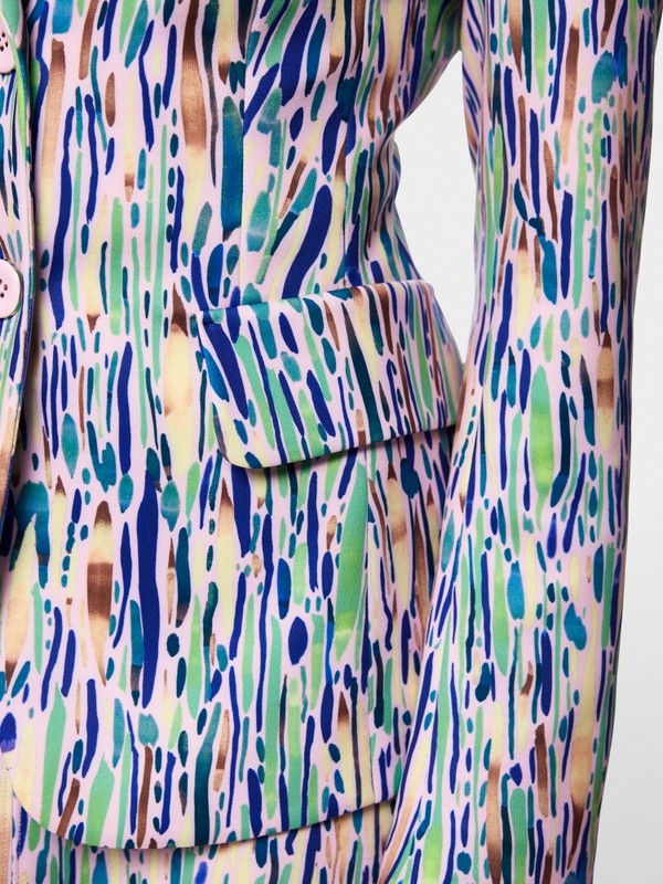 Blazer à deux boutons en jersey scuba