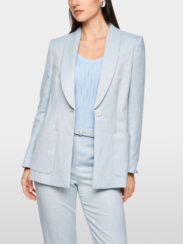 Casual blazer with shawl collar